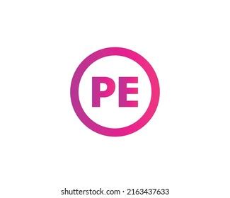 Pe Logo Design Vector Template Stock Vector (Royalty Free) 2163437633 | Shutterstock