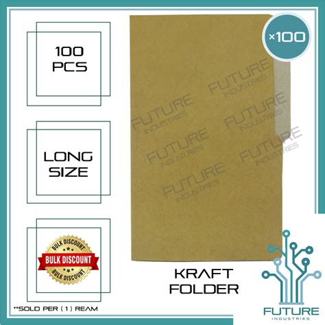 Kraft Folder Long Legal Size File Organizer Brown Color Kraft Texture Bulk Pack (100) Pcs Per ...