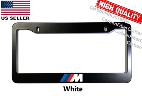 BMW M Series M2 M3 M4 Premium Black Stainless Steel Custom License Plate Frame for Sale - emgCarTech