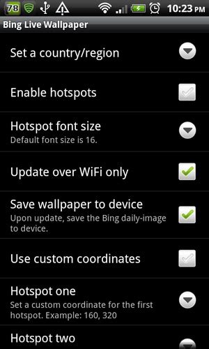 Bing Live Wallpaper for Android