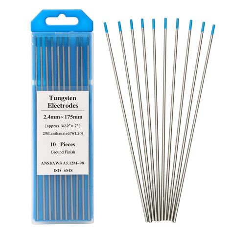 TIG Welding Tungsten Rod Electrodes 2% Lanthanated 3/32” x 7”(Blue, WL20) 10PK | eBay