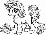 Cute Pony coloring Book Little For kids template  sketch template