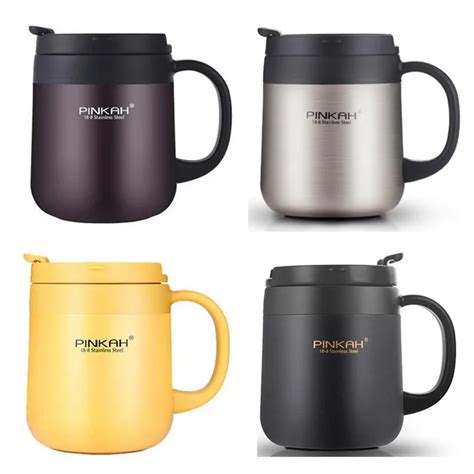 Pinkah 400ML 304 Stainless Steel Thermos Mugs Office Cup With Handle ...