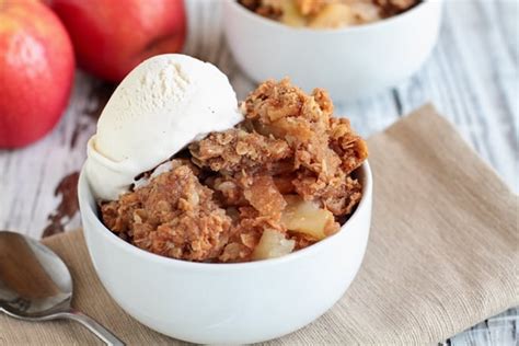 Baked Apple Crumble with Vanilla Ice Cream - 31 Daily