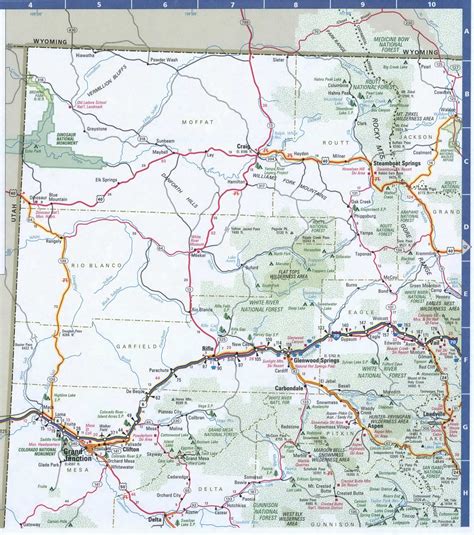 Western Colorado roads map.Map of West Colorado cities and highways