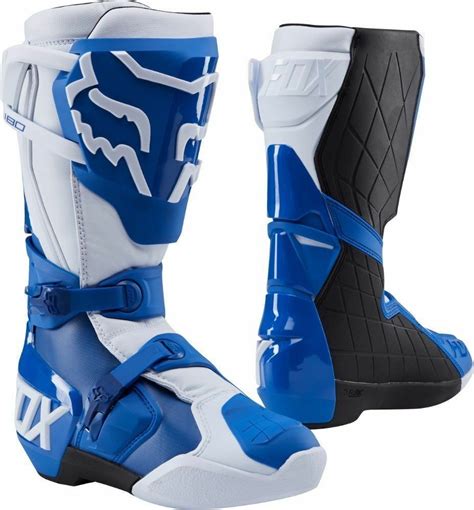 Fox 180 MX Boots - Blue/White: MASH - Melbourne Action Sports Home