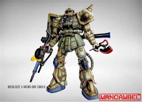 Megasize 1/48 MS-06F Zaku II Custom Painted by MRNCambel – CustoMecha