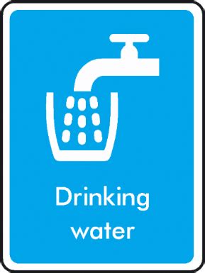 Drinking water sign (blue) | Water signs, Drinking water, Signs