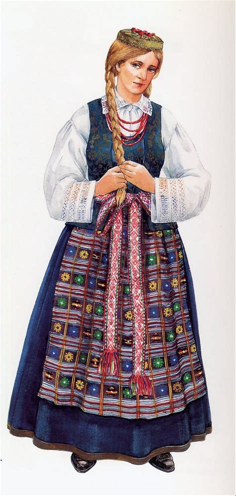 A Lithuanian folk costume. | Folk costume, Lithuania, Russian fashion