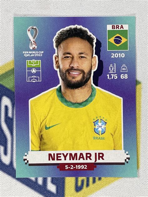 BRA17 Neymar Jr (Brazil) Panini World Cup 2022 Sticker - Solve Collectibles