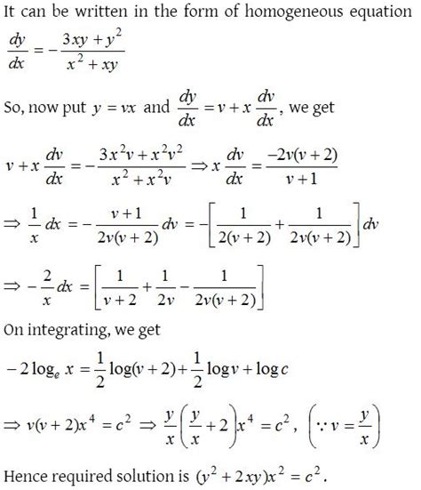 Homogeneous Differential Equations - A Plus Topper