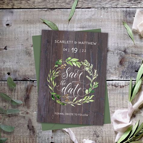 Rustic Save the Date Template Country Rustic Barn Save the - Etsy