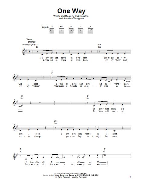 One Way Jesus Guitar Chords