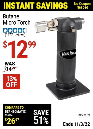 Butane Micro Torch for $12.99 in 2022 | Harbor freight tools, Bernzomatic, Butane