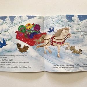 1994 Barneys Wonderful Winter Day Softcover Kids Book Story - Etsy