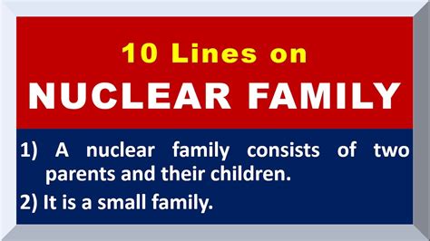 10 Lines on Nuclear Family | Few Lines on Nuclear Family | Advantages ...