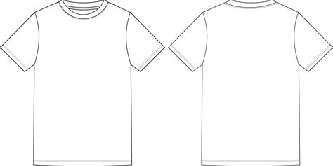 Blank White T-shirt Design Vector Template, Front and Back View 24949488 Vector Art at Vecteezy