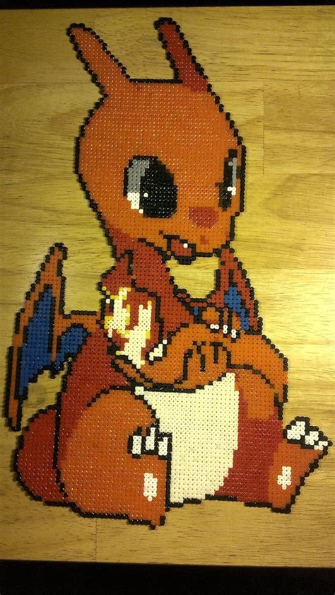 Moe Charizard (mini hama beads) by ericgant on DeviantArt