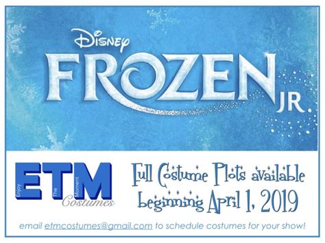 Frozen Jr. | Junior, Costumes, Booking information