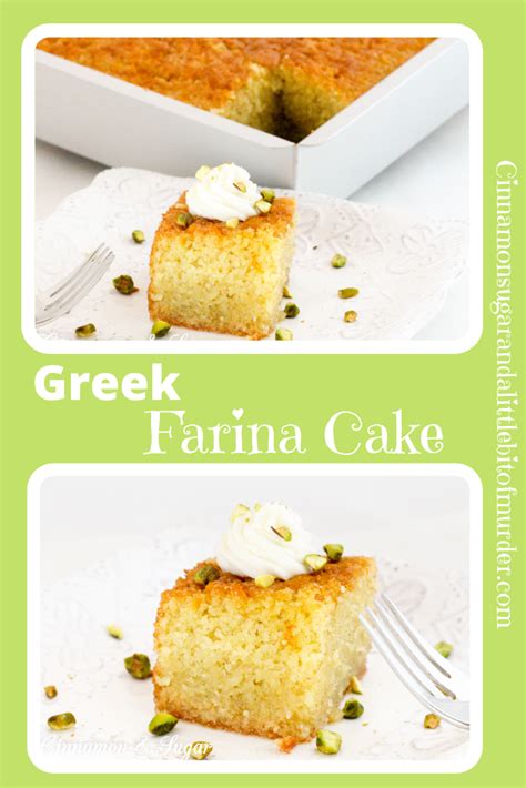 Greek Farina Cake - Cinnamon and Sugar