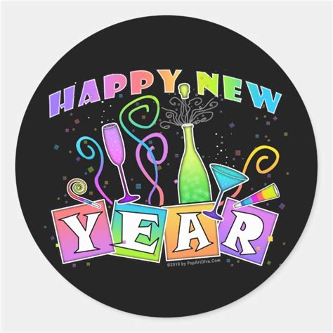 Sticker - HAPPY NEW YEAR! | Zazzle