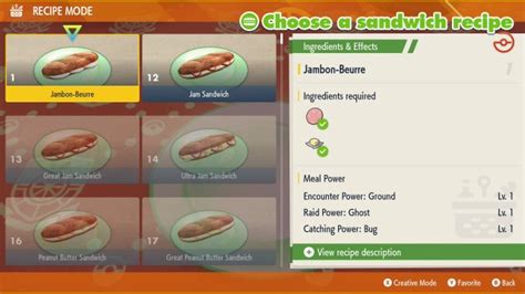 Pokémon Scarlet & Violet - Sandwiches