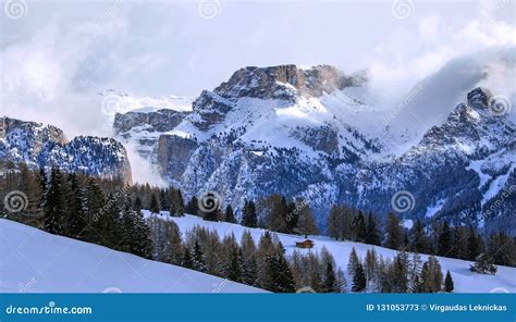 Italian Alps in the Winter. Stock Image - Image of tree, relaxation ...