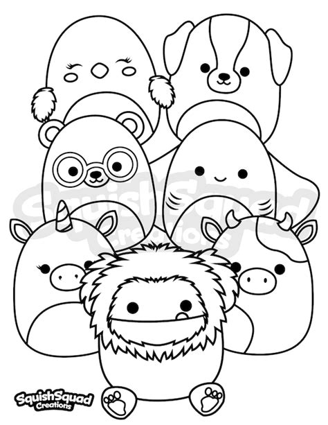 Squishmallow Coloring Page, Printable Squishmallow Coloring Page ...