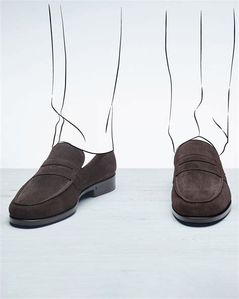 Gaspard brown suede penny loafer | Men suede moccasin| In Corio Color Chocolate suede Shoe sizes 10