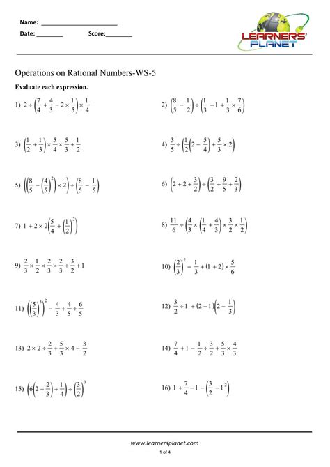 Operations-on-Rational-Numbers-Workbook-5