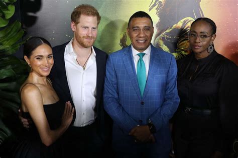 Prince Harry And Meghan Markle Make Surprise Visit At Bob Marley Movie Premiere In Jamaica ...