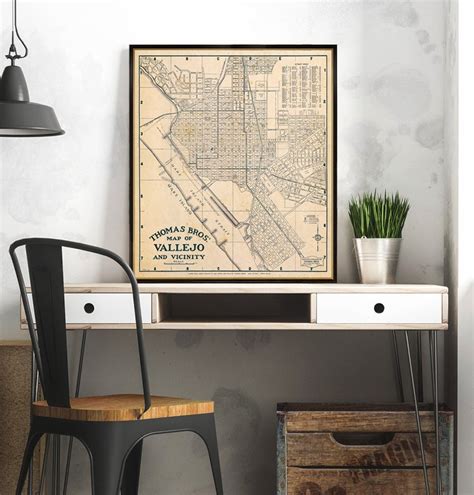 Vallejo Map Old City Map Print Wall Map of Vallejo - Etsy