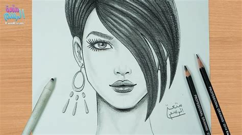 طريقة سهلة لرسم وجه فتاة للمبتدئين خطوة بخطوة | Book art drawings, Girl drawing sketches, Fall ...