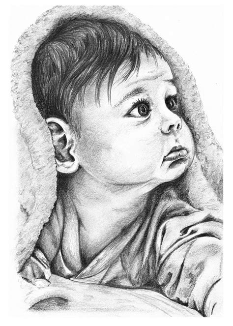 Baby Drawings - Sketches and Pencil Portraits of Babies