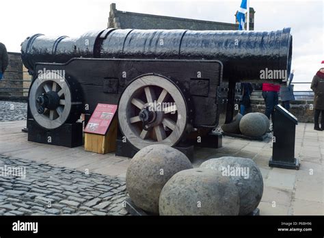 Mons Meg medieval Cannon at Edinburgh Castle Scotland Stock Photo - Alamy