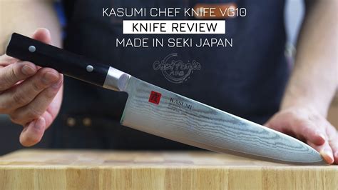 Kasumi Chef's Knife VG10 Review 240mm - Made in Seki Japan - YouTube