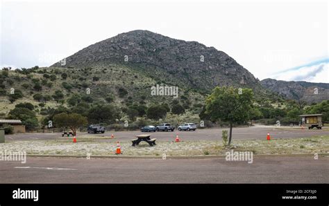 RV Camping Area of the Guadalupe Mountains National Park Campground, Pine Springs, Texas Stock ...