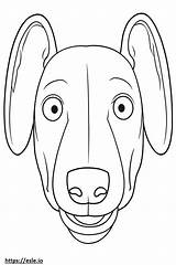 Italian Greyhound Face coloring Page sketch template