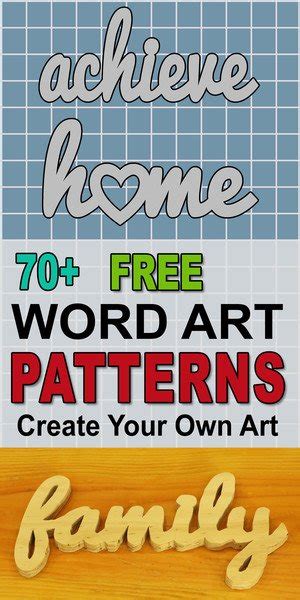 Word Art Patterns, Templates, Stencils, FREE Printable Designs – DIY ...