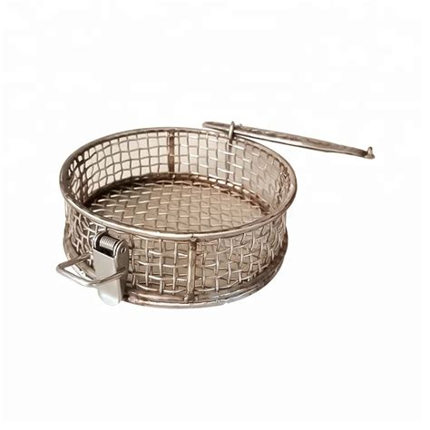 Stainless Steel Woven Wire Mesh Basket With Lockable Lid Round Wire Storage Basket Mesh - Buy ...