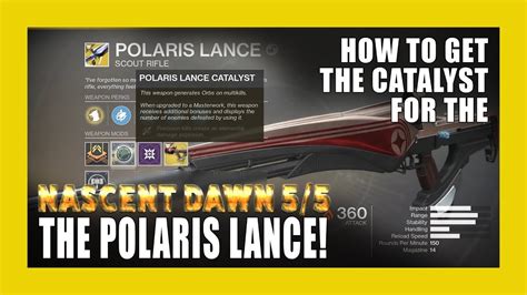 Destiny 2 | How To Get The Polaris Lance Catalyst (Nascent Dawn 5/5) - YouTube