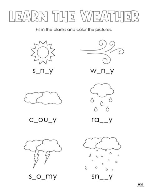 Weather Worksheets & Printables - 50 FREE Pages - PrintaBulk