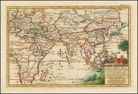 A map of Marco Polo's travels n the 13th cent 1744 Barry Lawrence Ruderman Antique Maps Inc ...