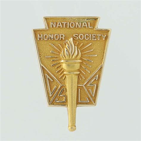 National Honor Society Badge - 14k Yellow Gold Keystone CSLS Pin | eBay