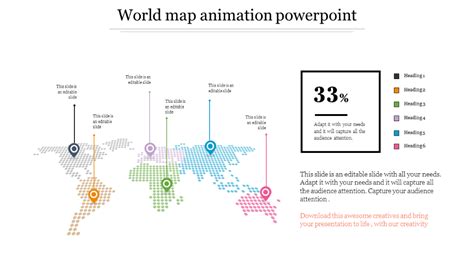 World Map Animation PowerPoint Template & Google Slides | Powerpoint ...