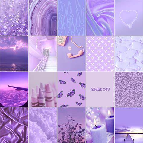 Pastel Purple Photo Wall physical Prints - Etsy UK