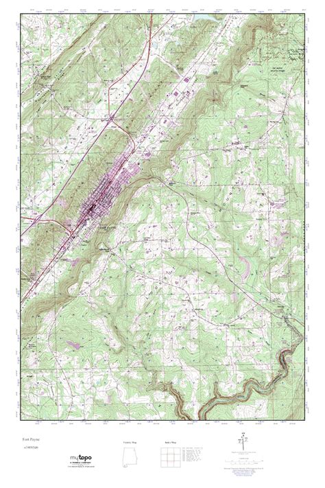 MyTopo Fort Payne, Alabama USGS Quad Topo Map