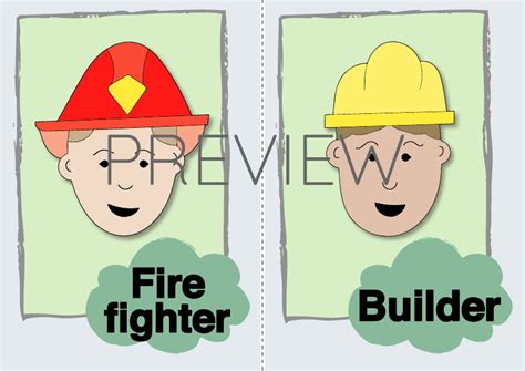 Fire Fighter and Builder Flashcard | Gru Languages