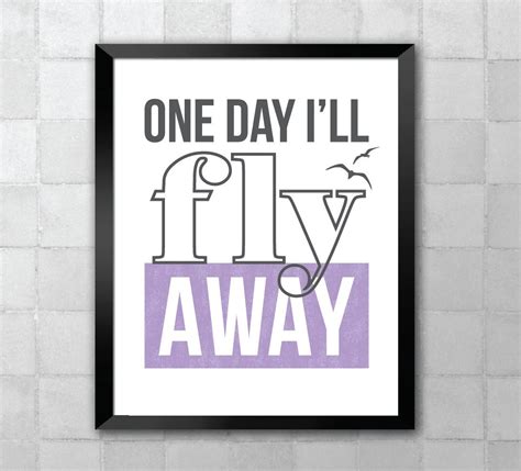 One Day I'll Fly Away Moulin Rouge Song Lyric Quote 8x10