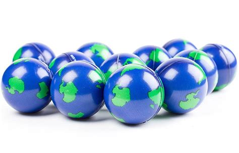 12 PACK EARTH WORLD GLOBE STRESS BALLS, SQUEEZE TOYS, 2" HAND EXERCISE BALL | eBay